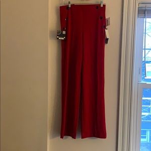 Red Flare pants NWT